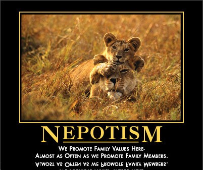 nepotism by admin in Demotivational posters