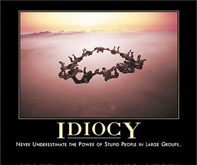 idiocy by admin in Demotivational posters