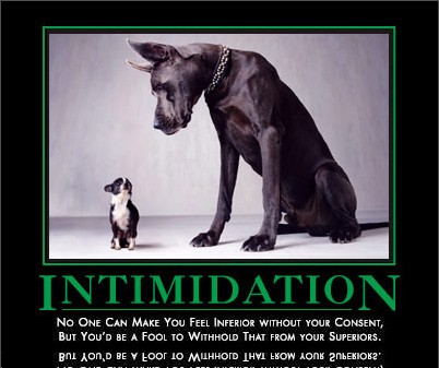 intimidation by admin in Demotivational posters