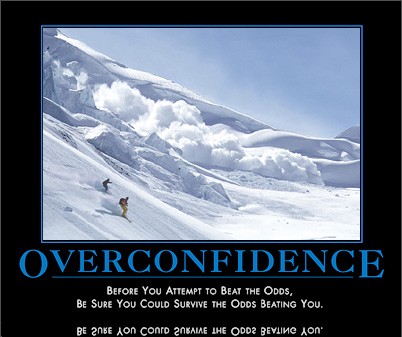 overconfidence by admin in Demotivational posters